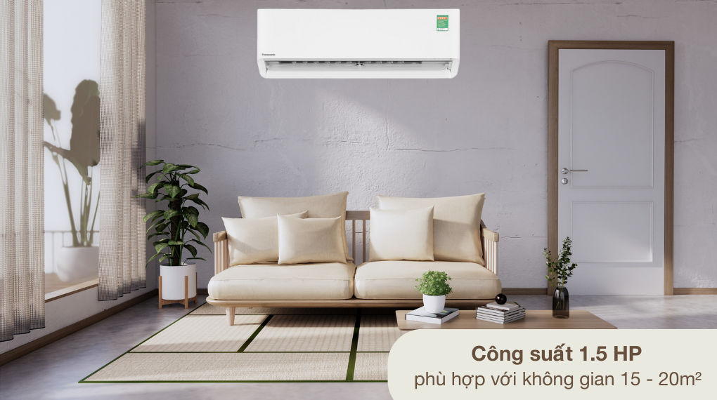 Máy lạnh Panasonic Inverter 1.5 HP CU/CS-XU12BKH-8 phù hợp cho phòng 15 - 20 m²