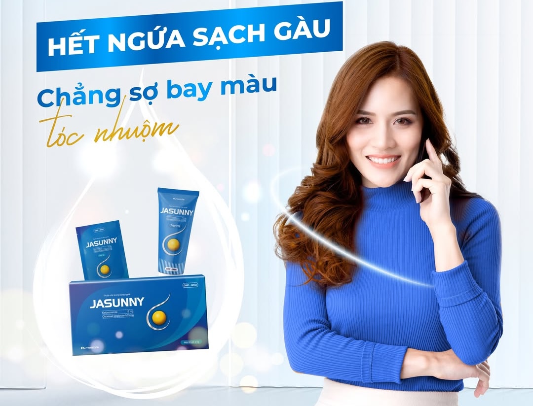 Dầu gội Jasunny trị gàu, viêm da tiết bã nhờn tuýp 50g