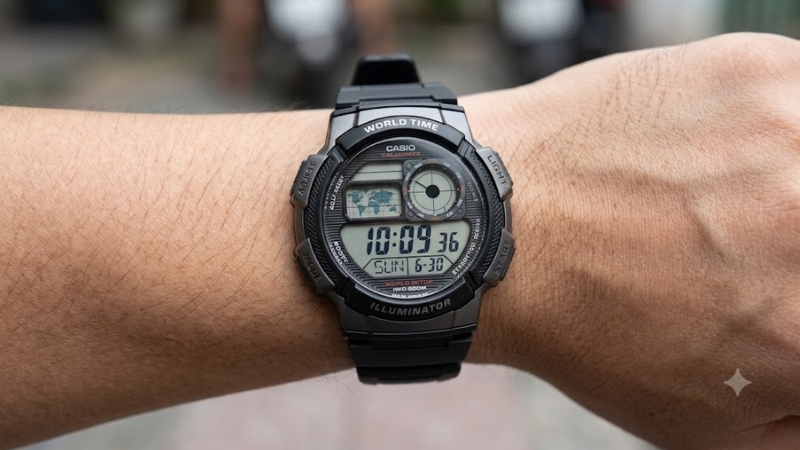 Đồng hồ CASIO Timeless 43.5 mm Nam AE-1000W-1BVDF Đồng hồ CASIO Timeless 43.5 mm Nam AE-1000W-1BVDF