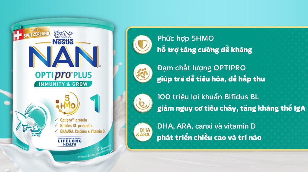 Sữa bột NAN Optipro Plus số 1 800g (0 - 6 tháng) Sữa bột NAN Optipro Plus số 1 800g (0 - 6 tháng)