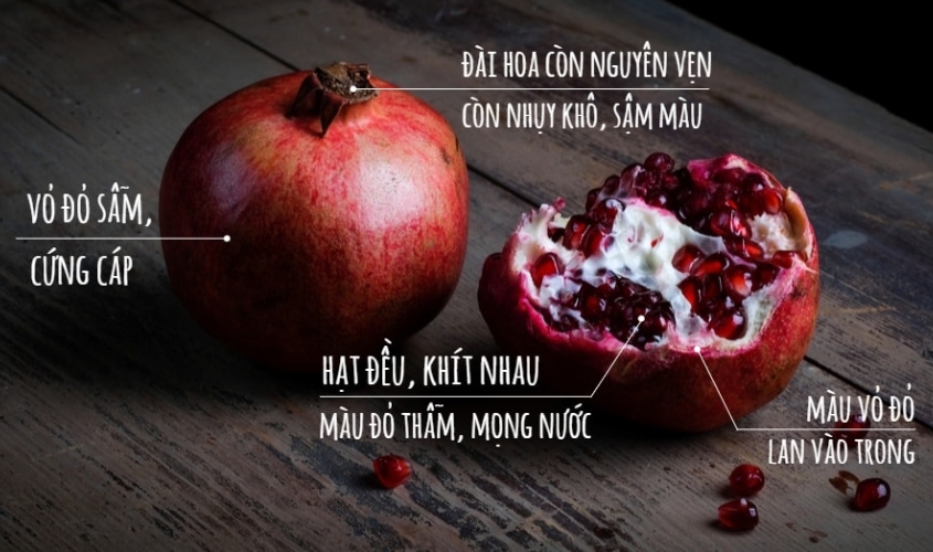 Chọn lựu có vỏ mỏng, căng bóng