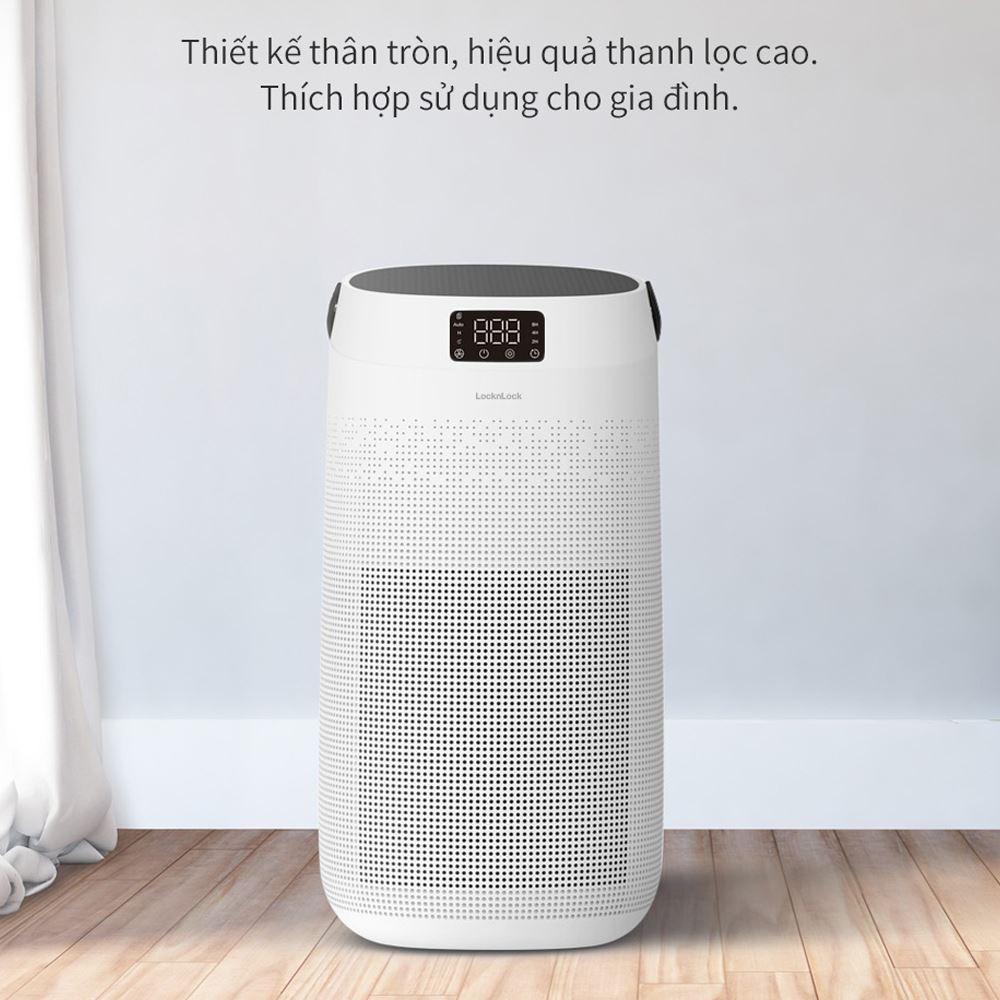 Máy lọc không khí Lock&Lock ENP124WHT 50W thiết kế nhỏ gọn, tiện đặt trong mọi không gian