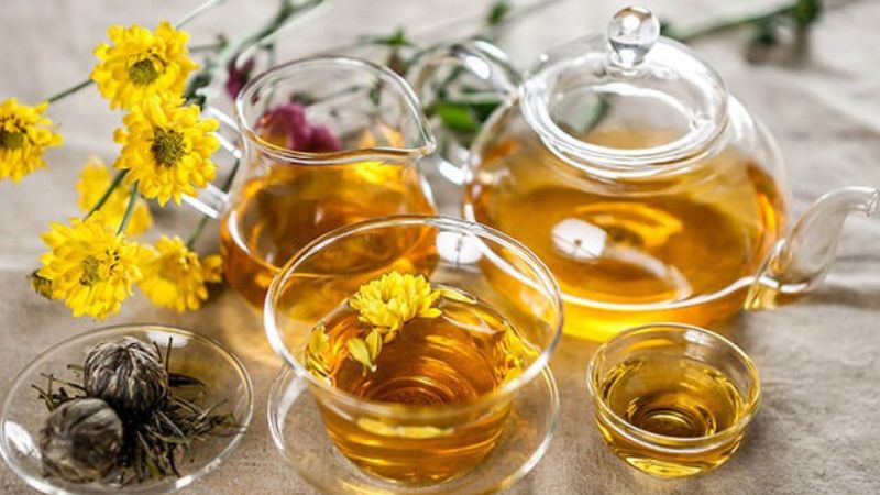 Trà hoa cúc chứa nhiều khoáng chất tốt cho sức khỏe