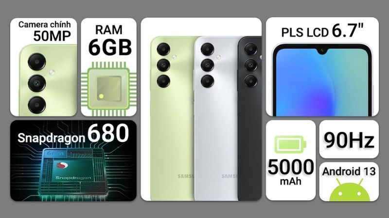 Chip Snapdragon 680, RAM 6GB mang đến hiệu năng ổn định