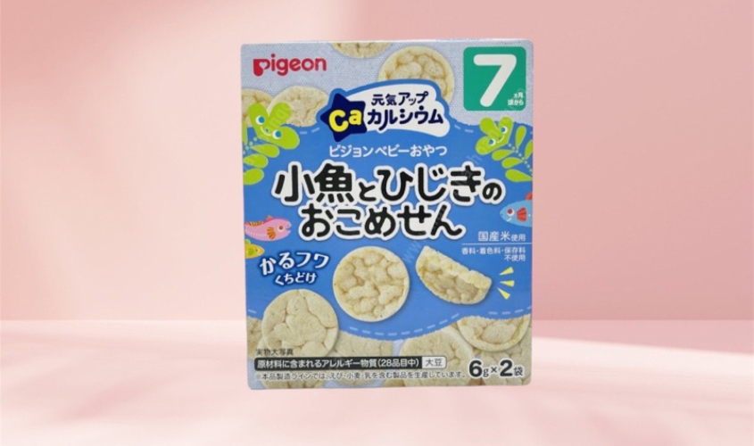 Bánh gạo ăn dặm Pigeon vị cá, rong biển hộp 12g (từ 7 tháng)
