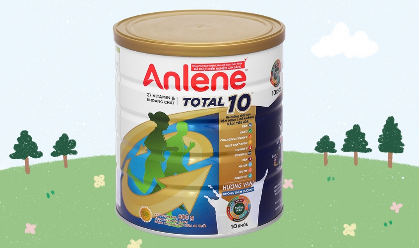 Sữa bột người lớn Anlene Total 10 hương vani 800g