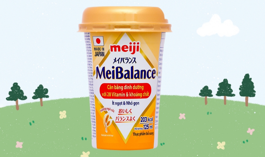 Thực phẩm bổ sung Meiji MeiBalance hương ngũ cốc 125 ml dành cho người lớn