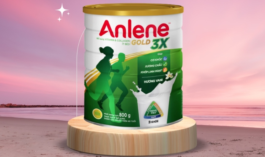 Sữa Anlene 3X giúp chắc khỏe xương ở người cao tuổi