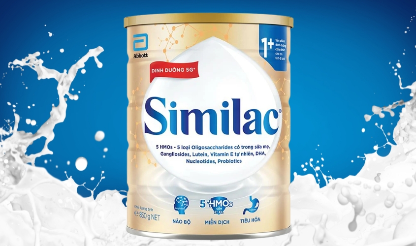 Sữa bột Similac 5G 1+ 850g (1 - 2 tuổi)