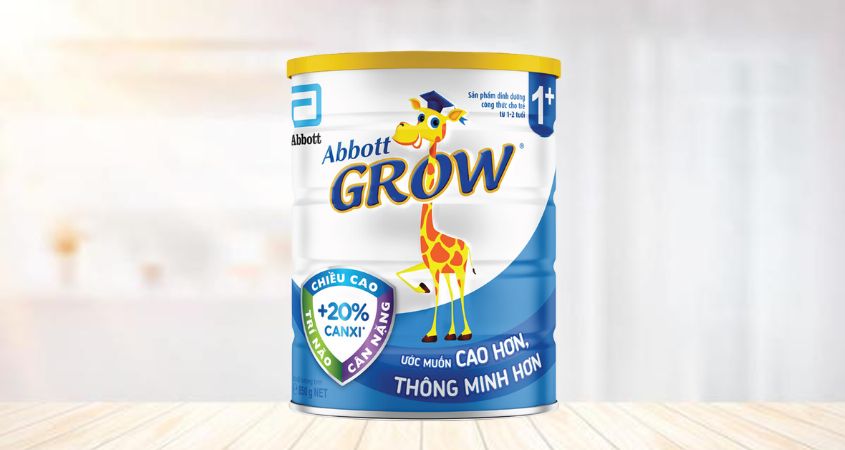 Sữa bột Abbott Grow 1+ hương vani 850g (1 - 2 tuổi)