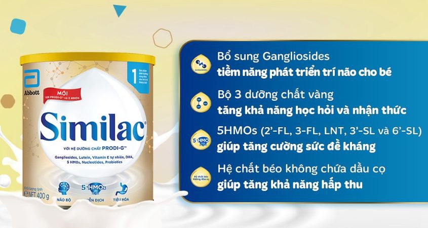 Sữa bột Similac 5G số 1 400g (0 - 6 tháng)