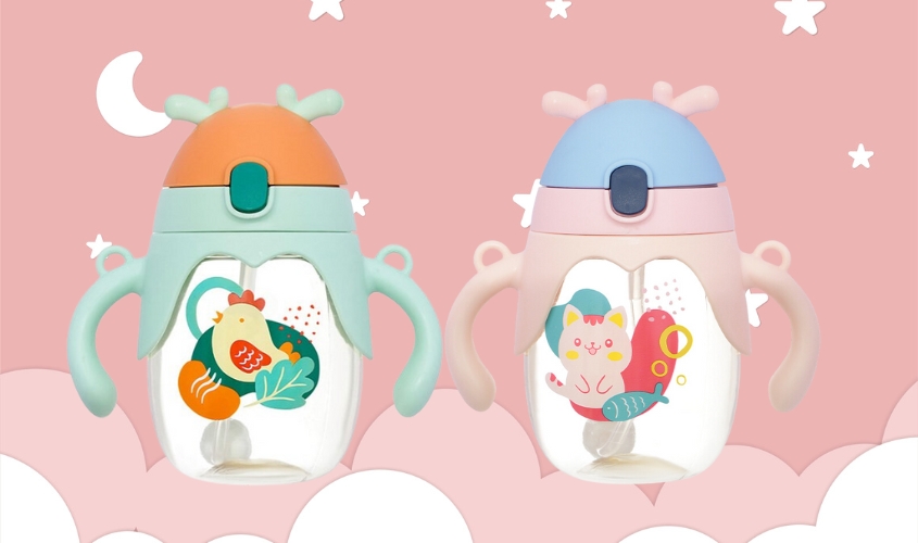 Bình tập uống TOP KIDS 350 ml - Màu ngẫu nhiên (từ 9 tháng)