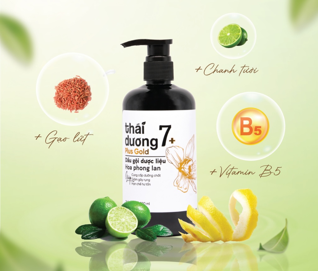 Dầu Gội Dược Liệu Thái Dương 7 Plus hỗ trợ phục hồi tóc chai 250ml