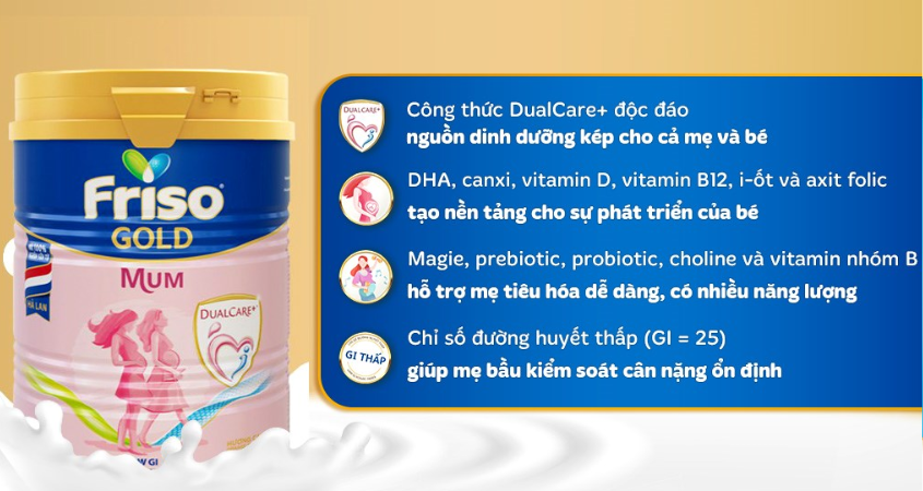 Sữa bầu Friso Gold Mum hương cam 900g