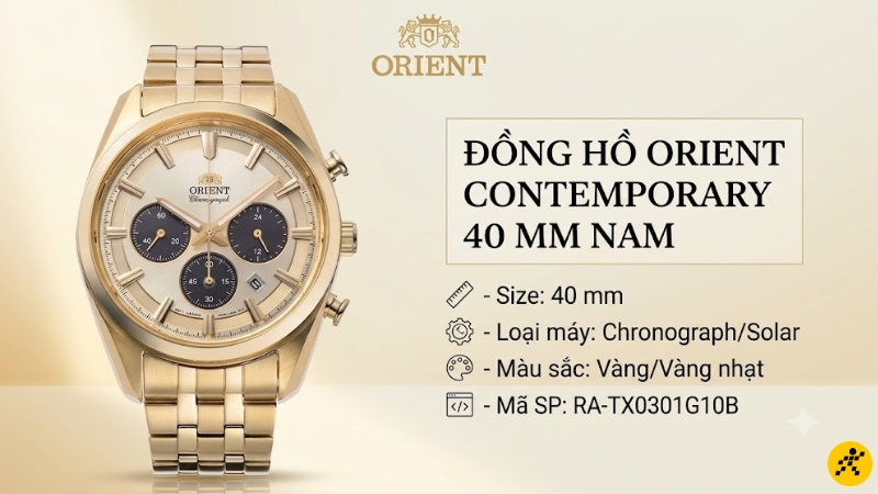 Đồng hồ Orient Contemporary 40 mm Nam RA-TX0301G10B Đồng hồ Orient Contemporary 40 mm Nam RA-TX0301G10B