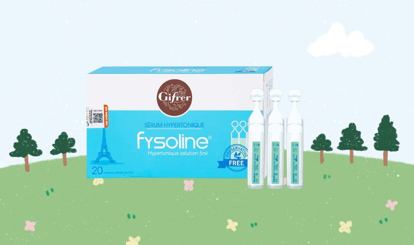 Nước muối sinh lý giảm ngạt, khô mũi Fysoline 5 ml (Hộp 20 ống)