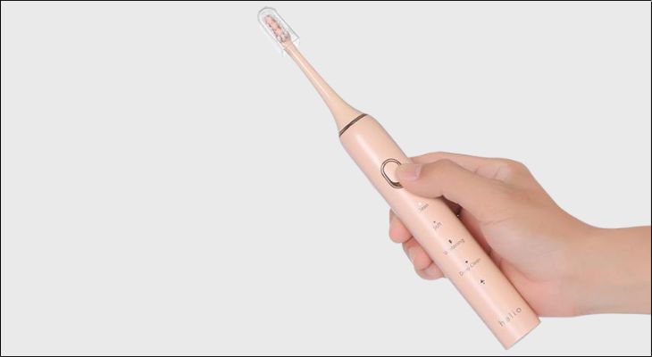 Bàn chải điện Halio Sonic SmartClean Electric Toothbrush Coral có khả năng điều chỉnh cường độ cùng 5 chế độ chải cho người dùng dễ lựa chọn