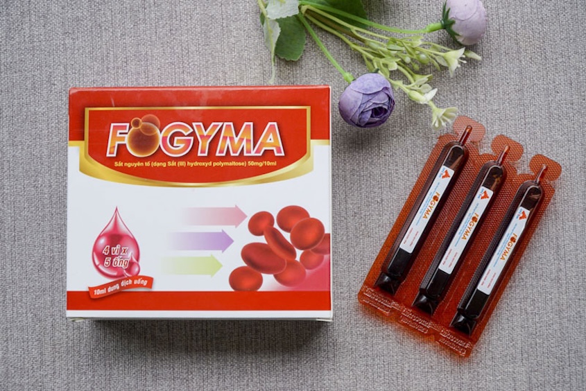 Bổ sung sắt dạng nước FOGYMA dung dịch uống hộp lớn 8 vỉ x 5 ống