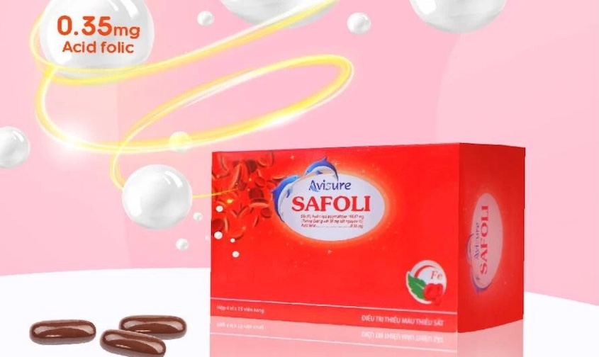 Thuốc sắt Avisure Safoli dành Cho Bà Bầu - Sắt hưu cơ dễ uống, không gây táo bón 30 viên
