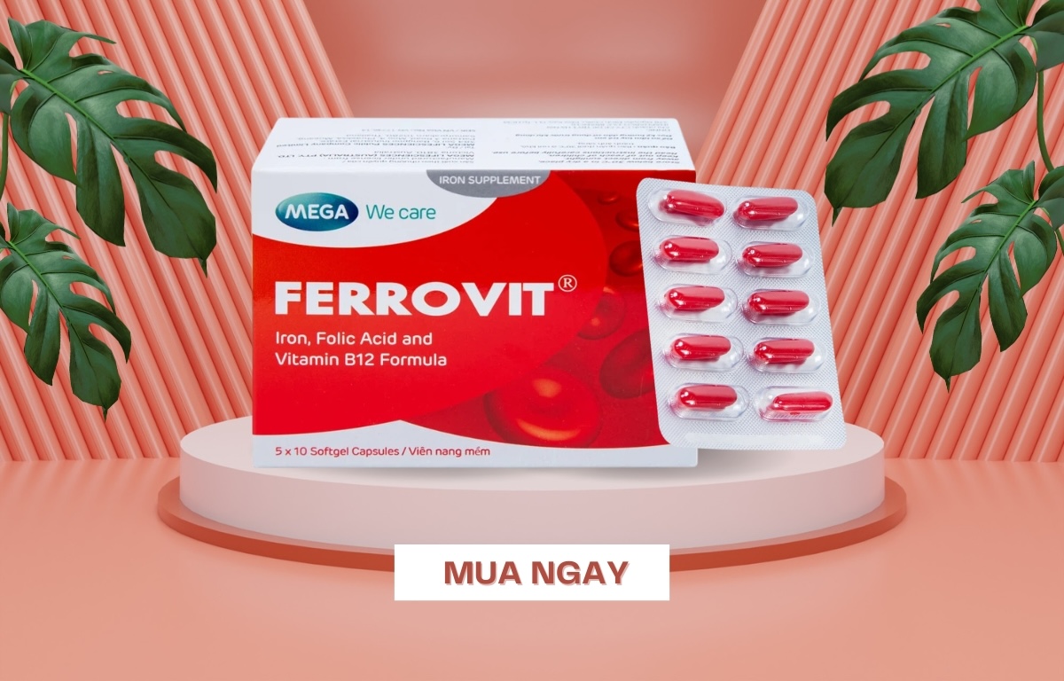 Thuốc Ferrovit bổ sung sắt trị thiếu máu do thiếu sắt