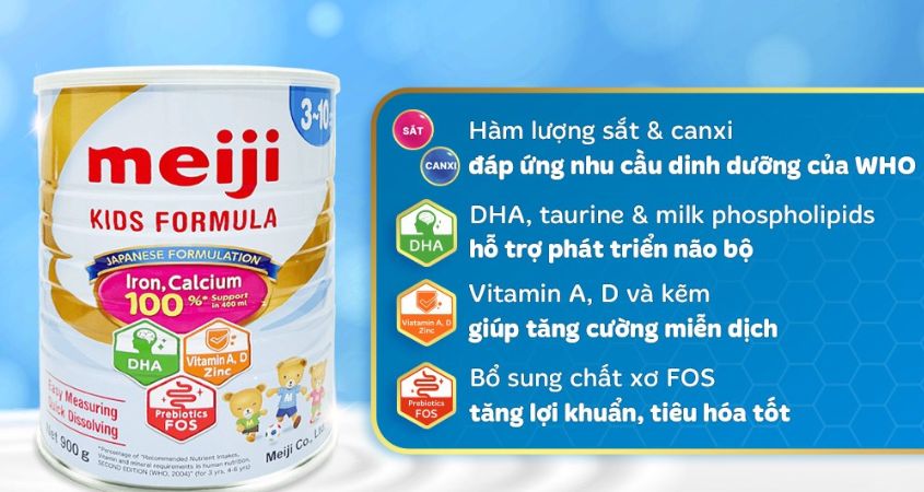 Sữa bột Meiji Kids Formula 900g (3 - 10 tuổi)