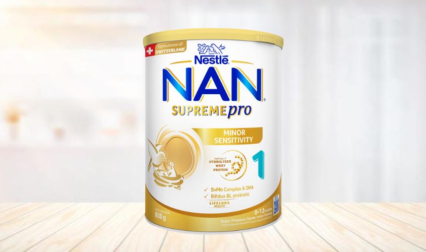Sữa bột NAN Supremepro số 1 800g (0 - 12 tháng) hỗ trợ trẻ có cơ địa mẫn cảm