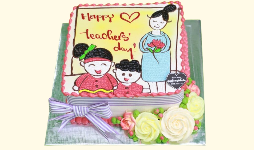 Tặng bánh kem cho giáo viên nhân ngày 20/11