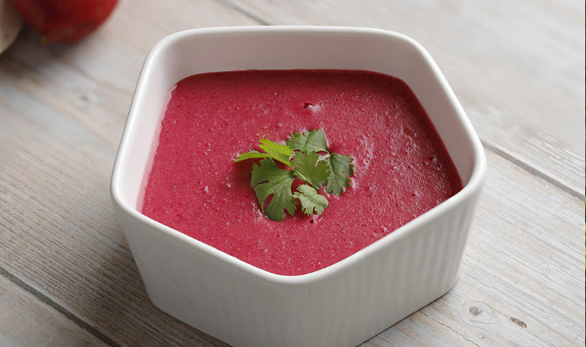 Hình minh họa cháo tôm củ dền