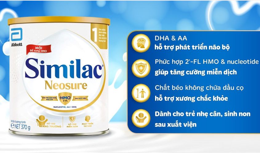 Sữa bột Similac Neosure Eye-Q 370g (0 - 12 tháng)