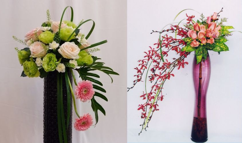 Cắm hoa cát tường dáng suối đổ 