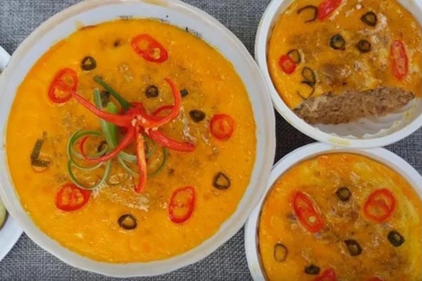 Món mắm tôm chưng trứng vịt Món mắm tôm chưng trứng vịt