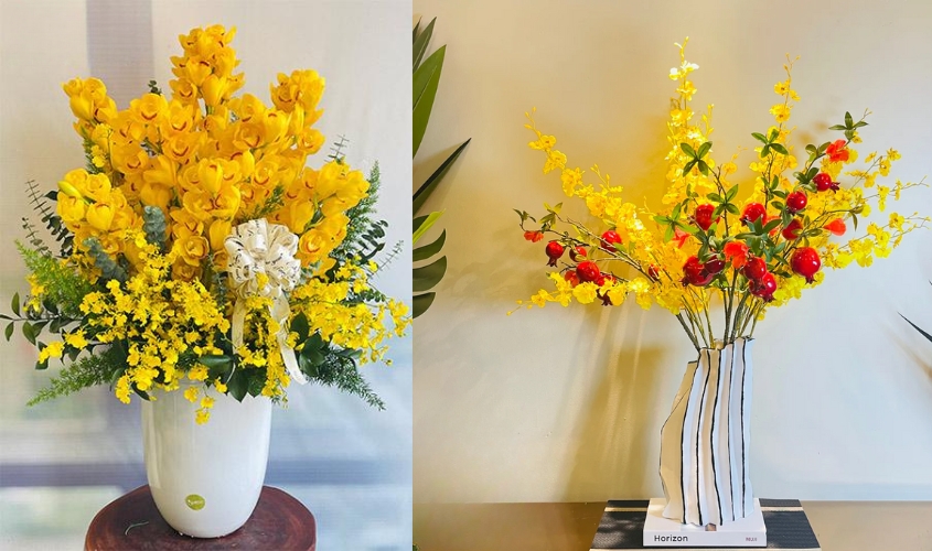 Cắm hoa lan ngày tết