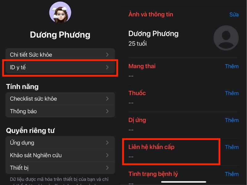 Kéo xuống Liên hệ khẩn cấp