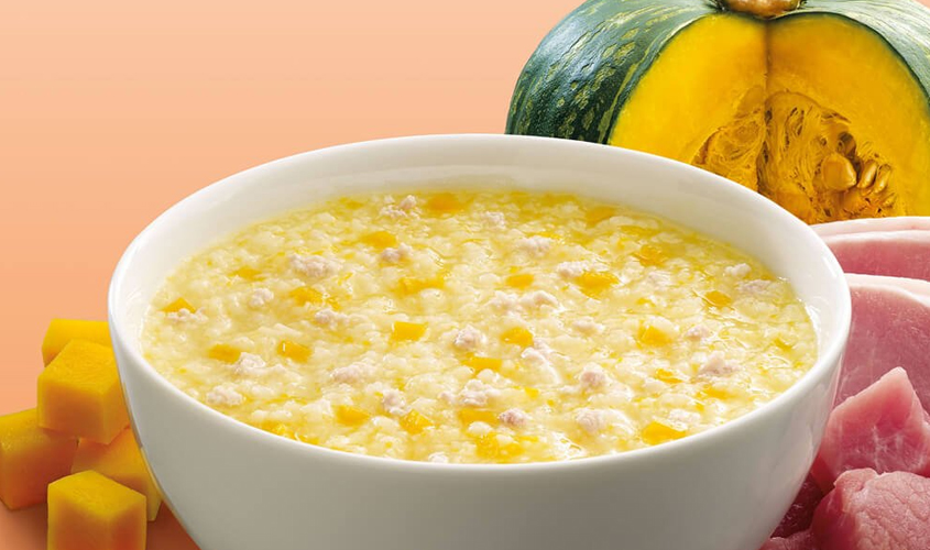 Hình minh họa cháo diêm mạch thịt bò bí đỏ