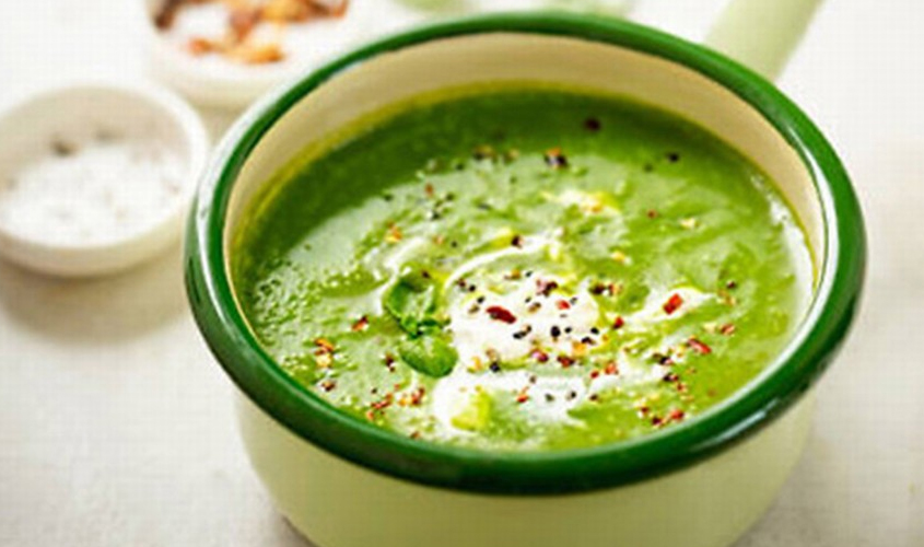 Hình minh họa cháo diêm mạch cá hồi cải bó xôi