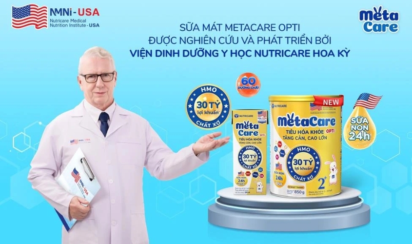 Sữa MetaCare với công thức sữa non được kiểm chứng lâm sàng