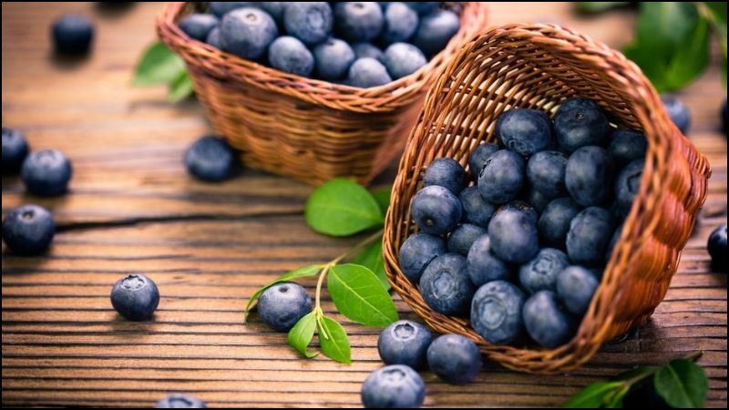 Quả việt quất giàu vitamin C giúp làm giảm áp lực nội nhãn