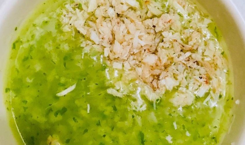 Hình minh họa cháo cá chép rau mồng tơi