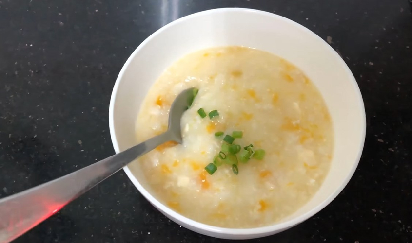 Hình minh họa cháo cá diêu hồng cà rốt