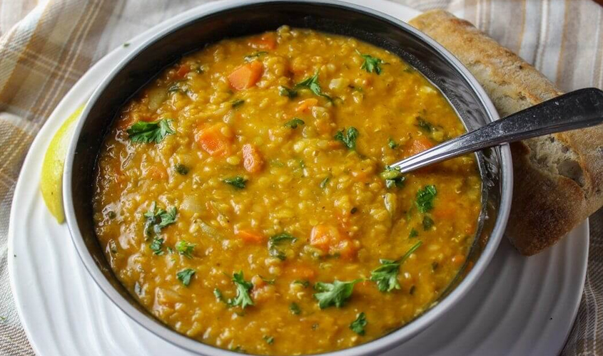 Hình minh họa cháo đậu lăng đỏ ức gà