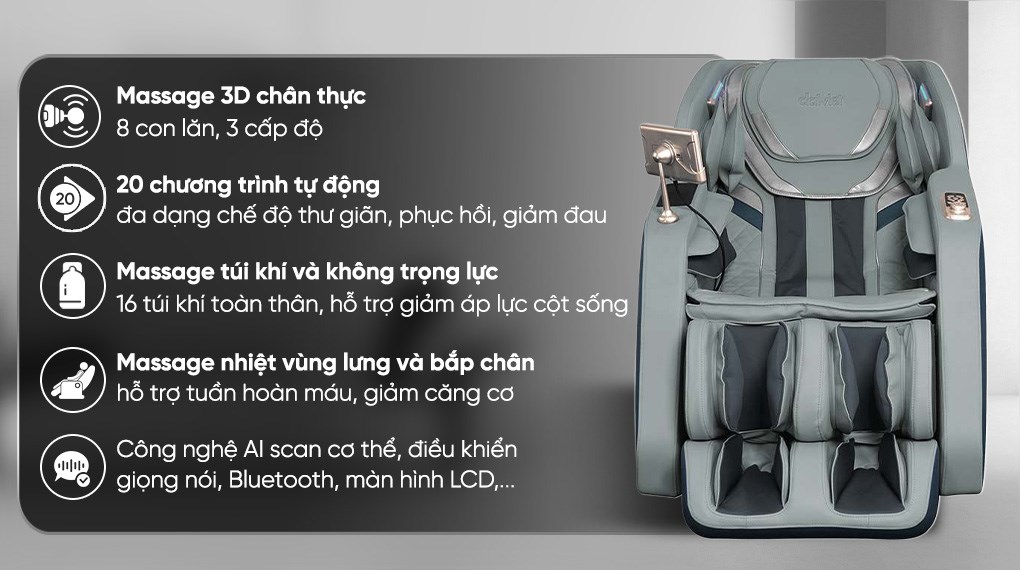 Ghế massage Daikiosan DC104 là món quà sức khoẻ chất lượng dành tặng cho bố mẹ Ghế massage Daikiosan DC104 là món quà sức khoẻ chất lượng dành tặng cho bố mẹ