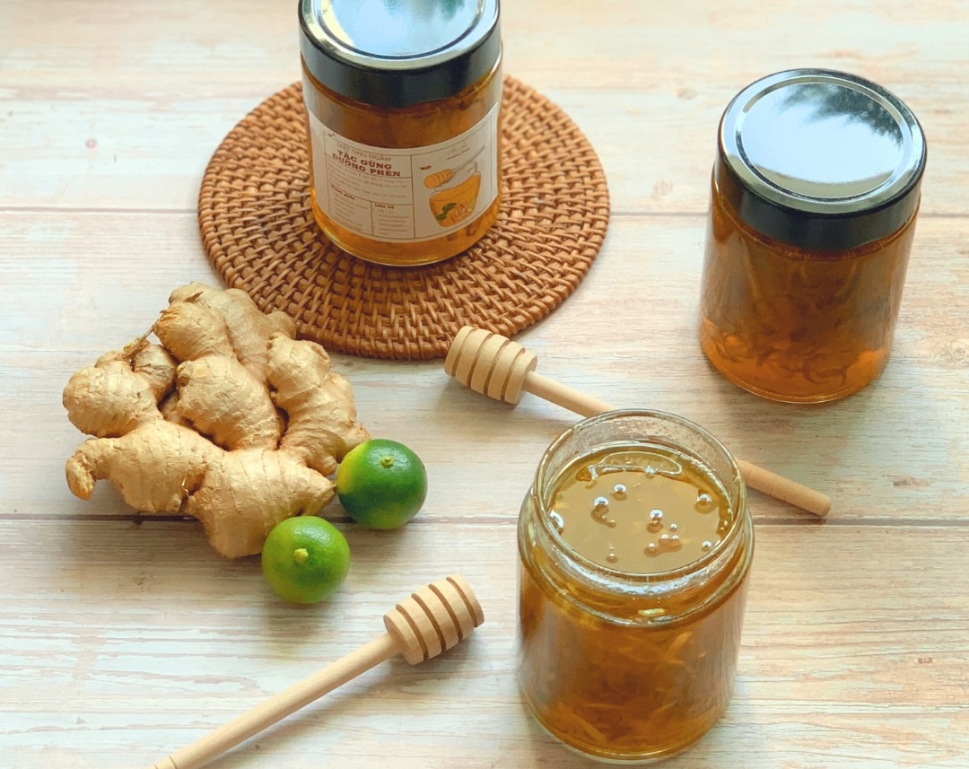 Tắc gừng mật ong đường phèn giúp giảm ho