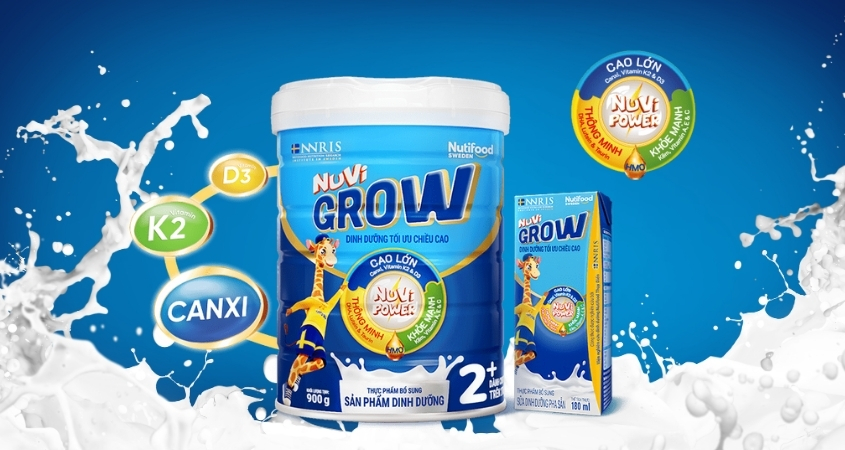 Nuvi Grow là dòng sữa đến từ Nutifood Nuvi Grow là dòng sữa đến từ Nutifood