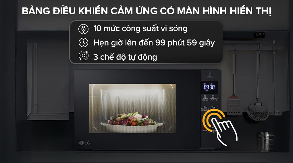 Lò vi sóng LG MS2032GAS hỗ trợ Smart Diagnosis, bảng điều khiển cảm ứng tiện lợi