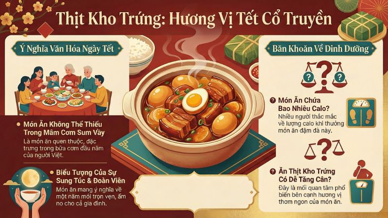 Thịt kho trứng: món ăn mang hương vị Tết cổ truyền Thịt kho trứng: món ăn mang hương vị Tết cổ truyền