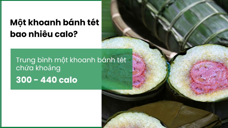Một khoanh bánh tét bao nhiều calo?