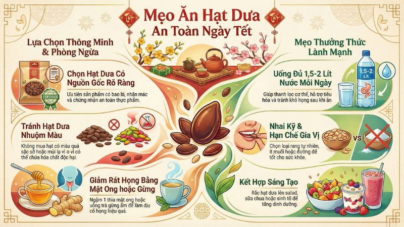 Một số lưu ý khi ăn hạt dưa ngày Tết
