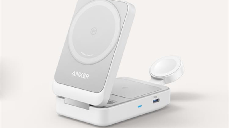 Bộ đế sạc kh&ocirc;ng d&acirc;y 3 in 1 MagGo Anker B2557