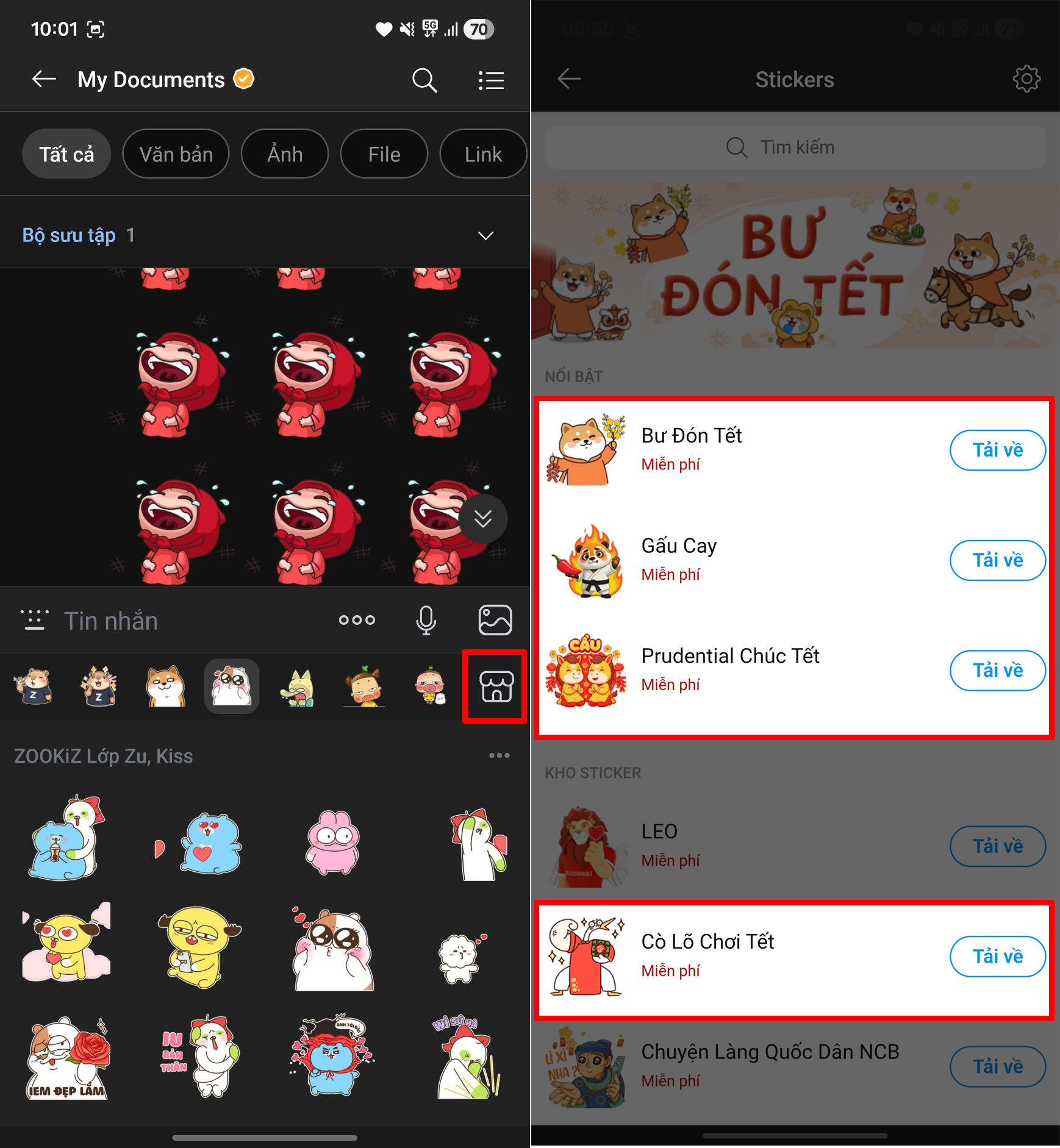 Cách Tải Sticker Tết Zalo 2026