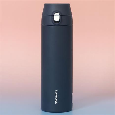 Bình giữ nhiệt inox 500 ml Featherlight One-touch Tumbler Lock&Lock LHC3257NVY inox 304, giữ nóng 6h, giữ lạnh 24h